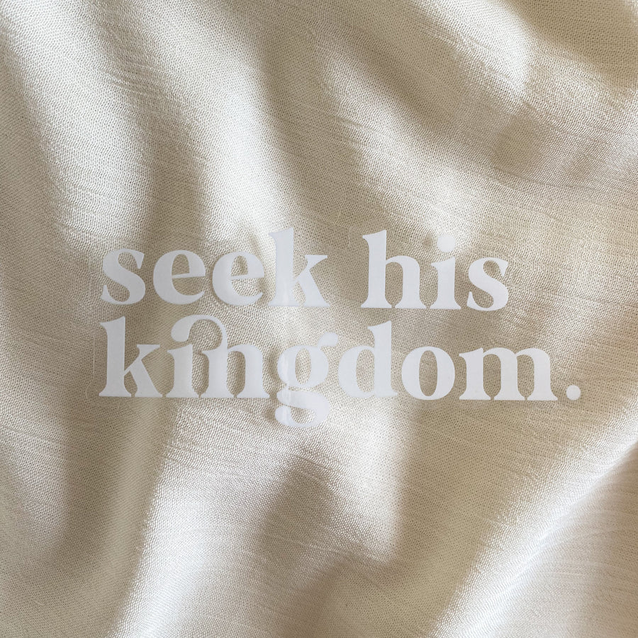 Seek His Kingdom Mirror Cling