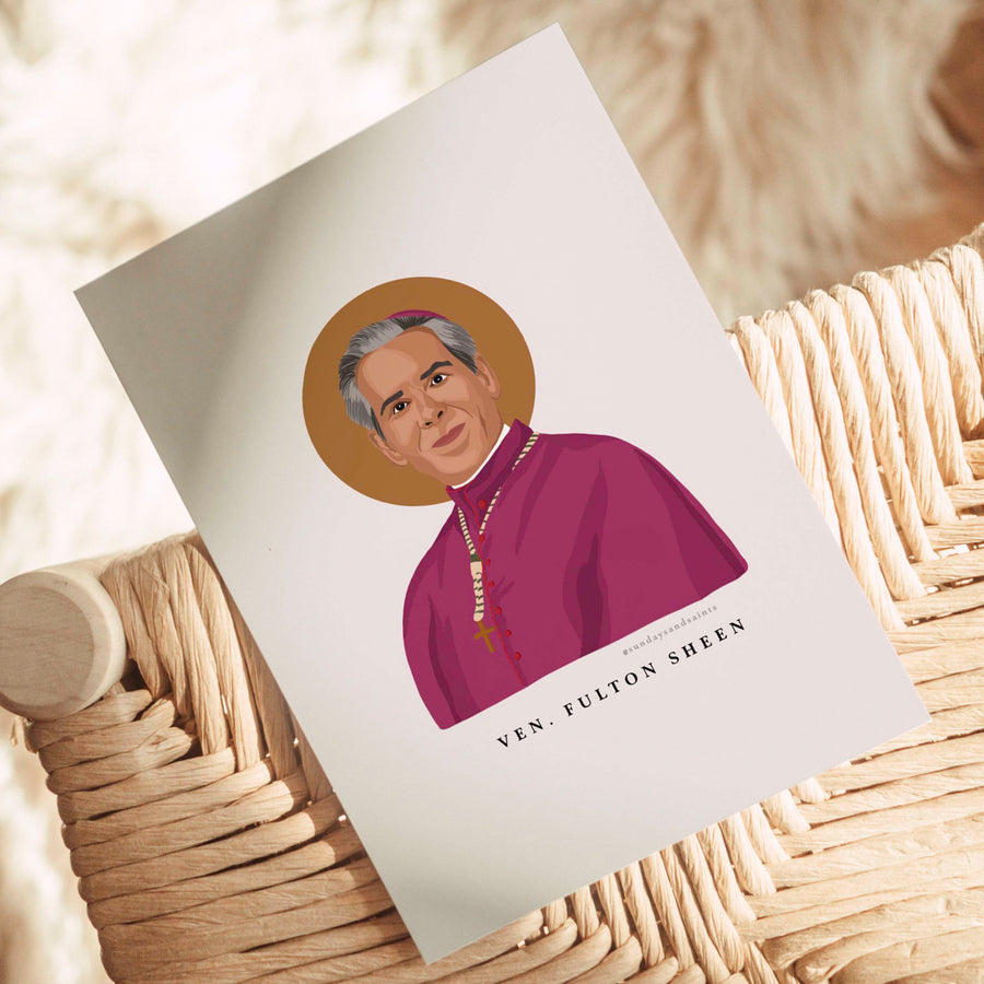 Ven Fulton Sheen Print (Customisable)