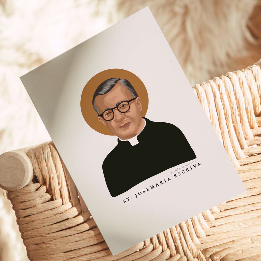 St Josemaria Escriva Print (Customisable)