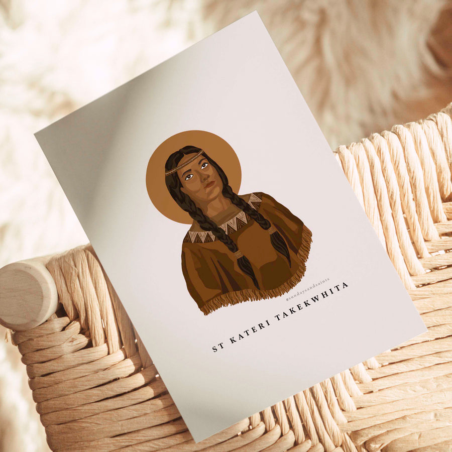 St Kateri Tekakwhita Print (Customisable)